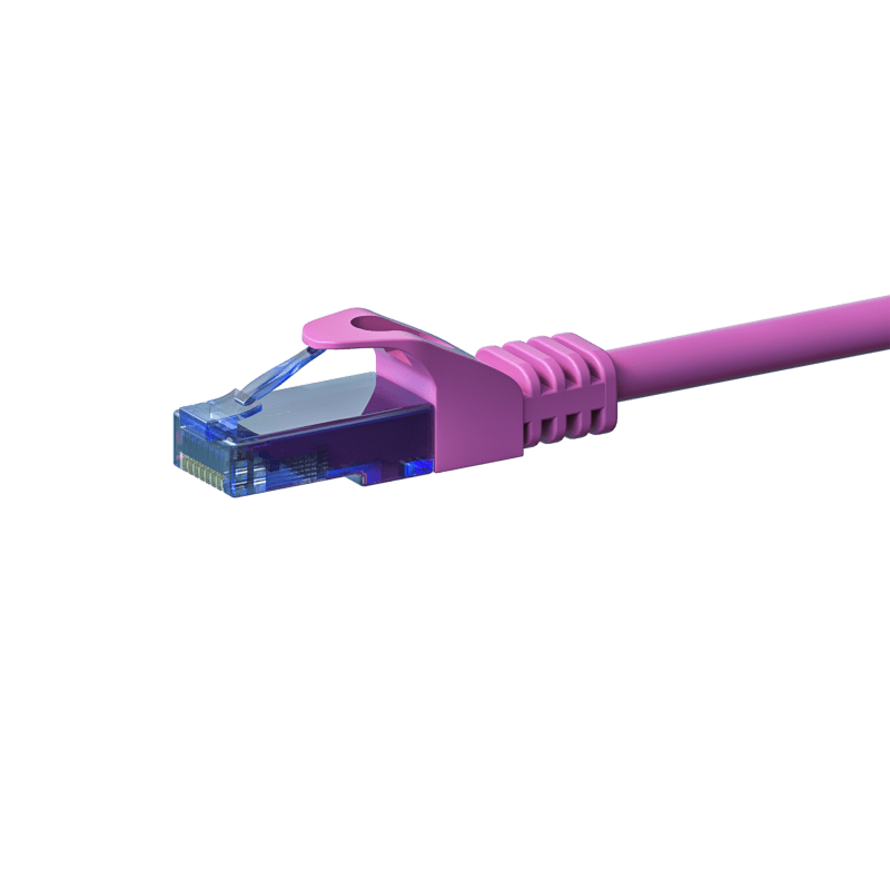 Cabo de rede UTP CAT6a de 2 m rosa - 100% cobre
