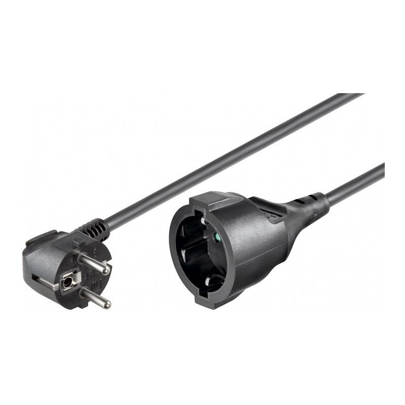 Extensão elétrica Schuko de 3 m, preta