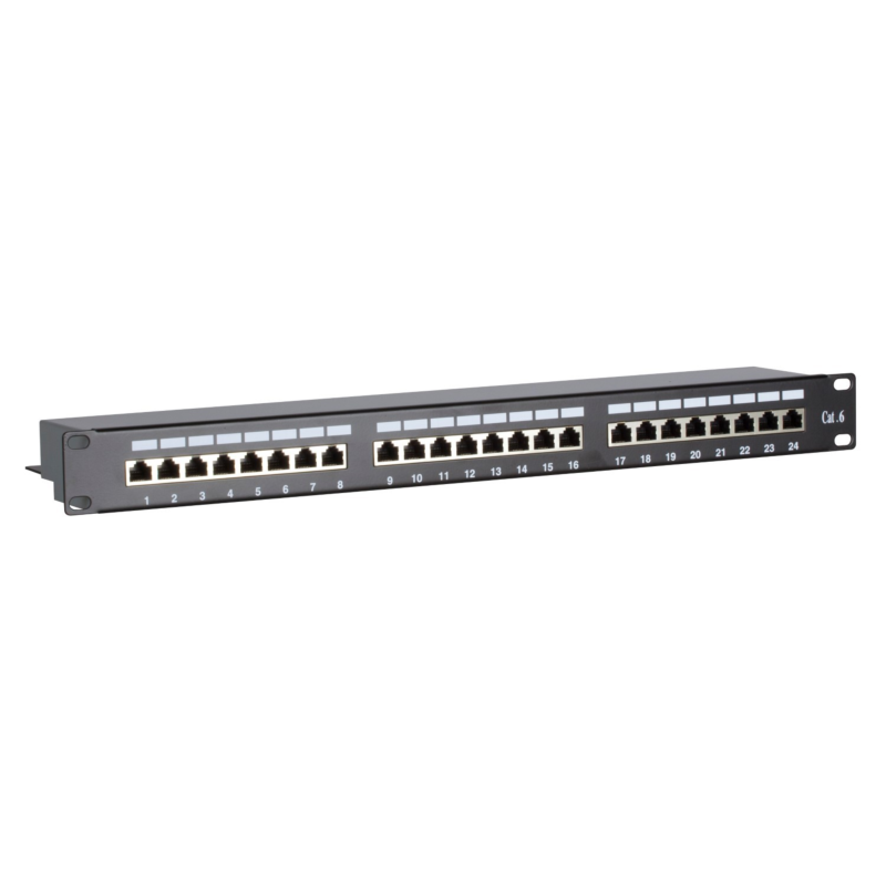 Painel de ligação FTP CAT6 - 24 portas