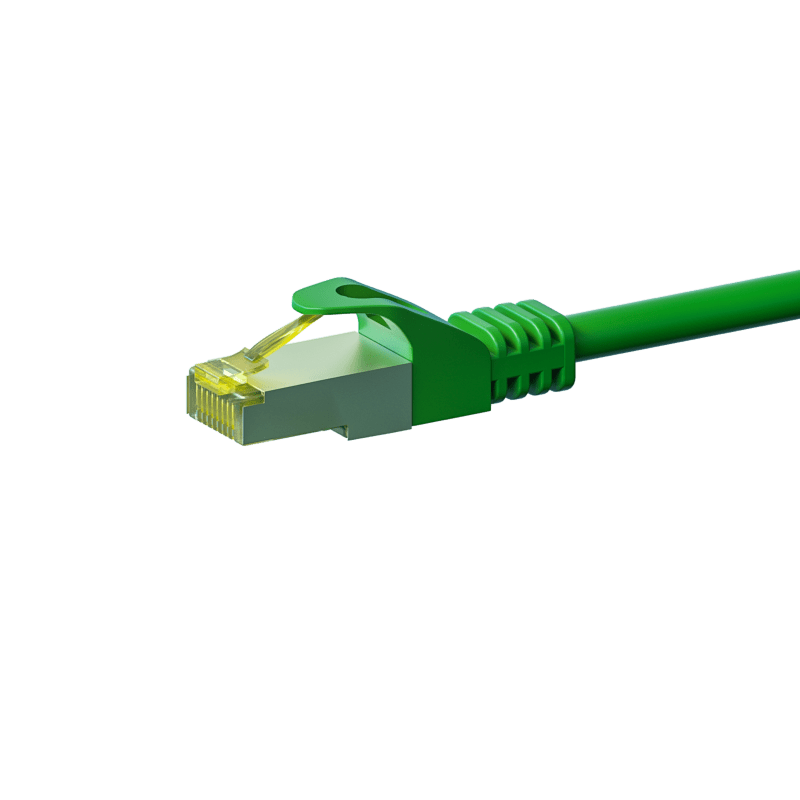 Cabo de rede Cat7 S/FTP (PIMF) de 2 m na cor verde