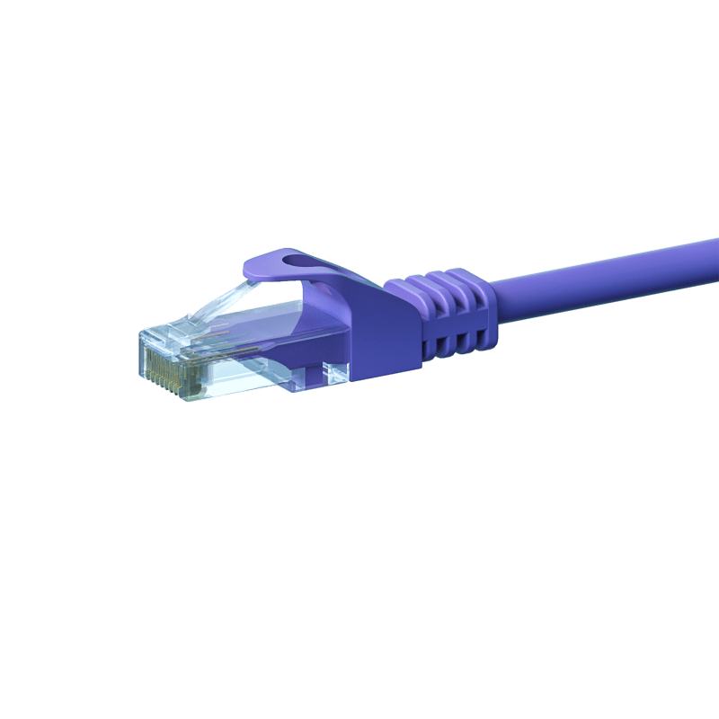 Cabo de rede CAT6 UTP de 2 m em roxo - CCA