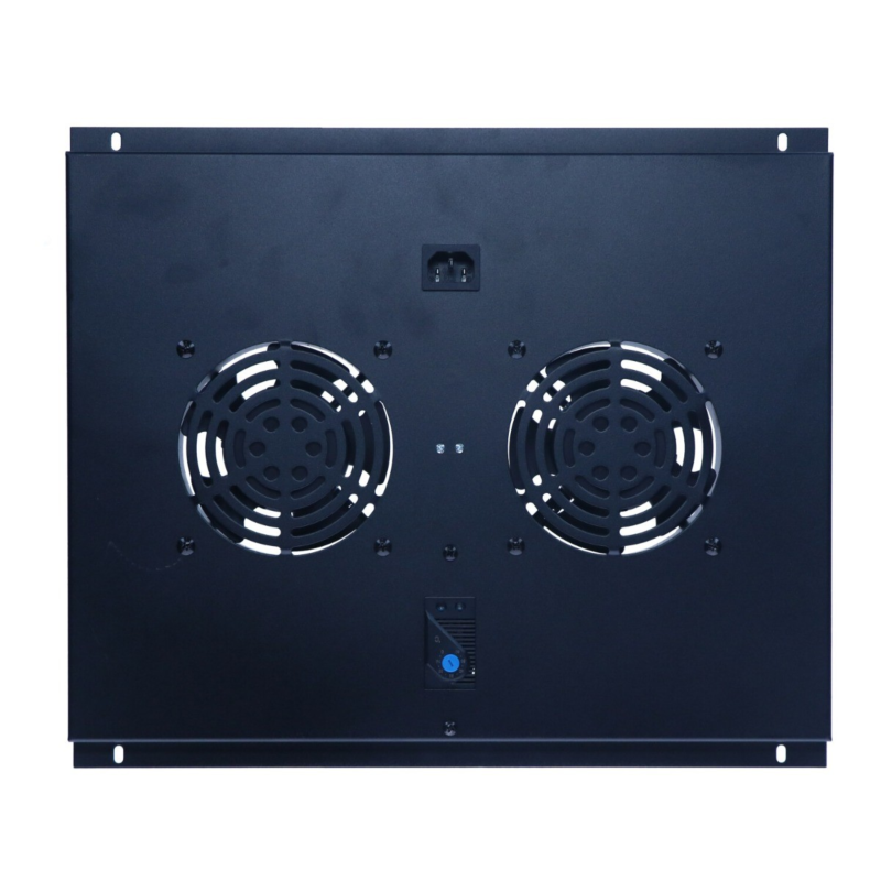 Pacote de ventiladores com 2 ventiladores e termostato adequado para armários de servidores verticais com profundidade de 600 mm