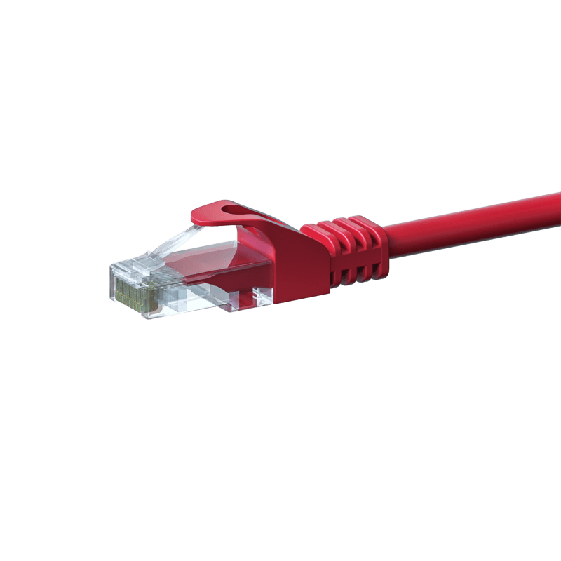 Cabo de rede UTP CAT5e de 50 m vermelho - 100% cobre