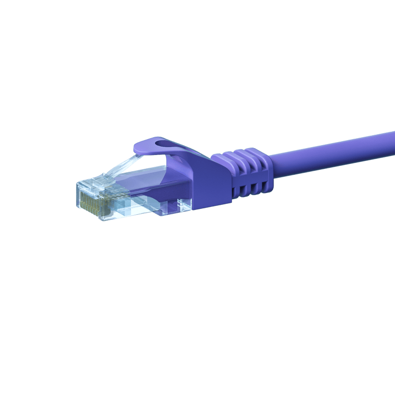Cabo de rede UTP CAT5e de 1 m em roxo - 100% cobre