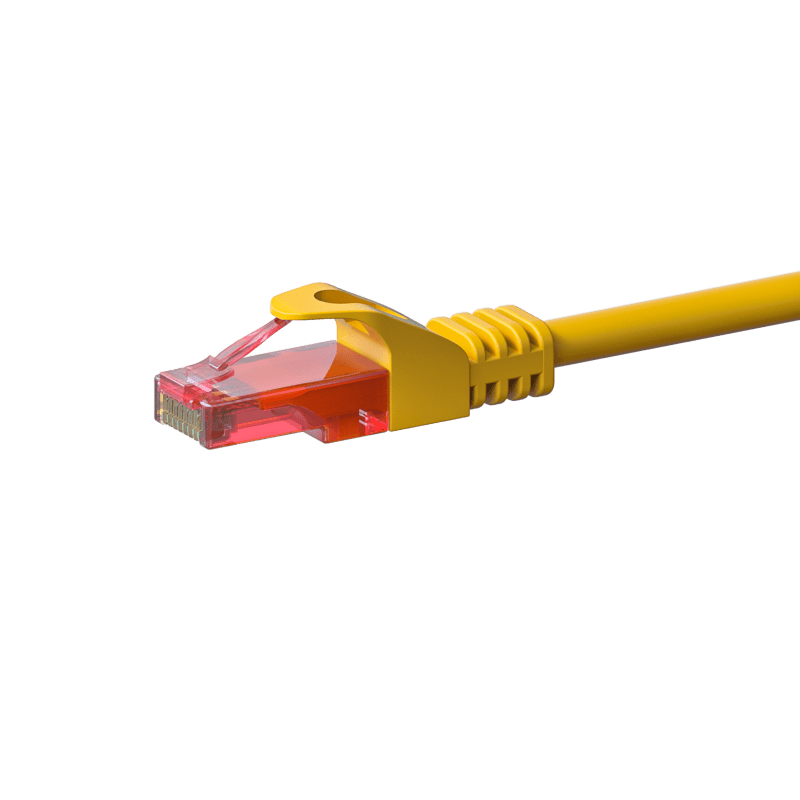 Cabo de rede UTP CAT6 de 0,50 m, amarelo - 100% cobre