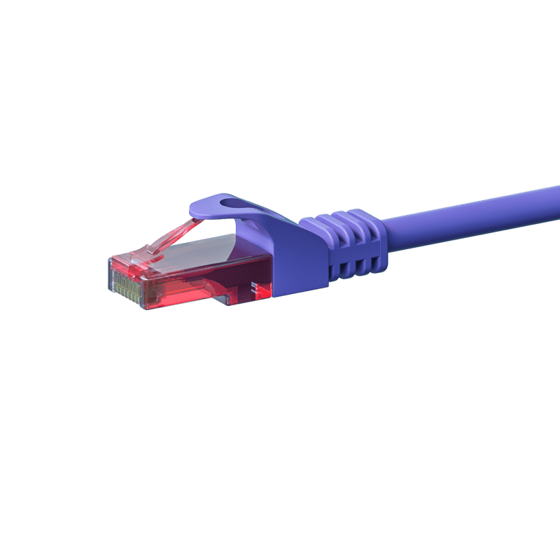 Cabo de rede UTP CAT6 de 7,5 m em roxo - 100% cobre