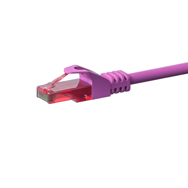 Cabo de rede UTP CAT6 de 20 m rosa - 100% cobre