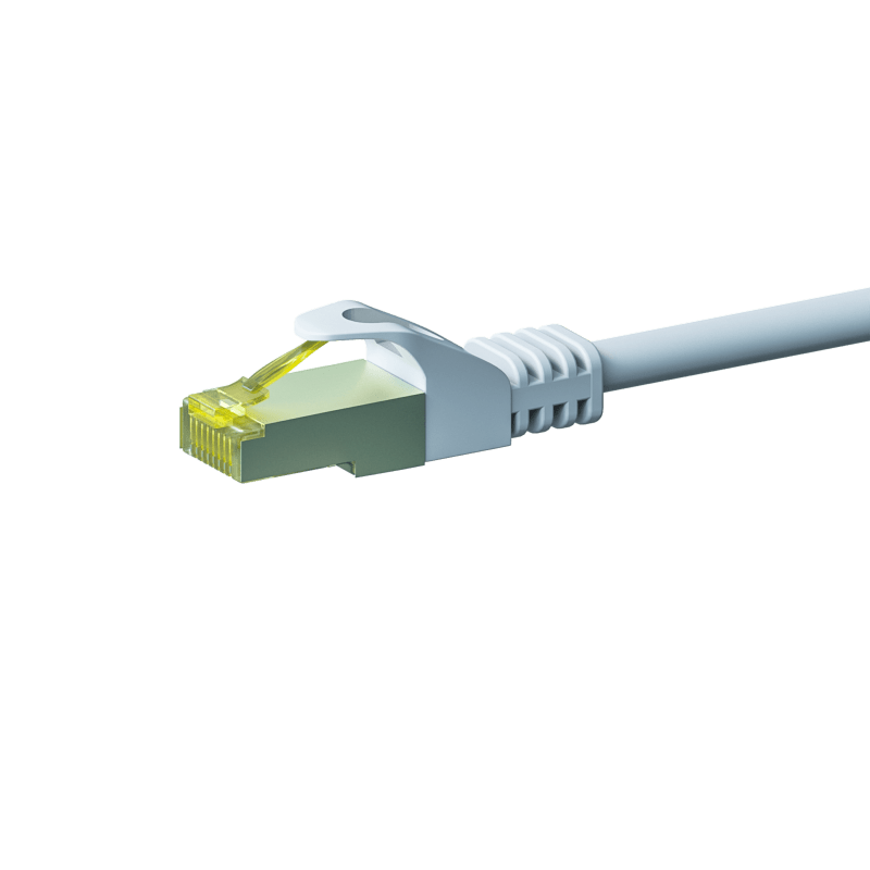 Cabo de rede Cat7 S/FTP (PIMF) de 1 m, branco