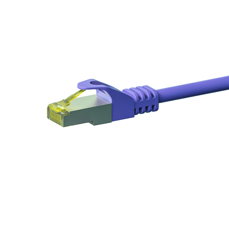 Cabo de rede Cat7 S/FTP (PIMF) de 5 m em roxo