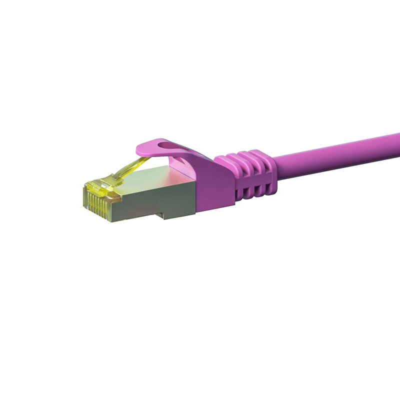 Cabo de rede Cat7 S/FTP (PIMF) de 1 m rosa