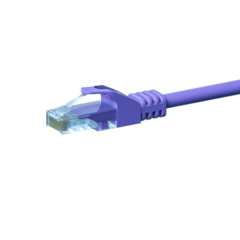 Cabo de rede CAT5e UTP de 10 m em roxo - CCA