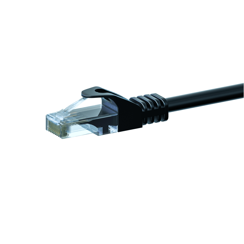 Cabo de rede CAT6 UTP de 0,25 m preto - CCA