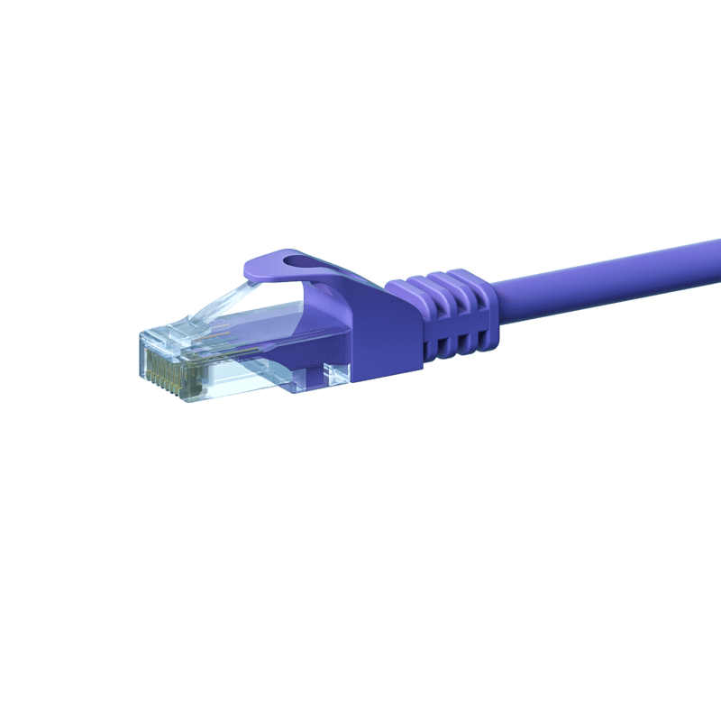Cabo de rede CAT6 UTP de 0,50 m roxo - CCA