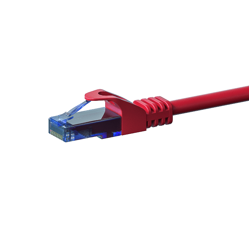 Cabo de rede UTP CAT6a de 15 m, vermelho - 100% cobre