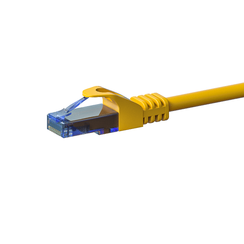 Cabo de rede UTP CAT6a de 0,50 m, amarelo - 100% cobre