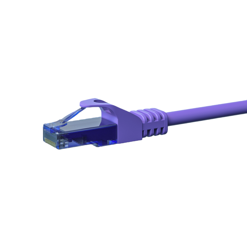 Cabo de rede UTP CAT6a de 0,15 m em roxo - 100% cobre