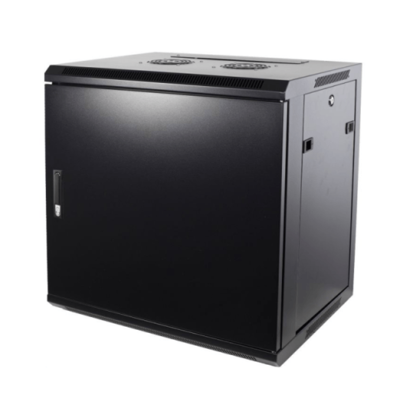 Armário de parede 9U com porta metálica 600x450x500mm (LxPxA)