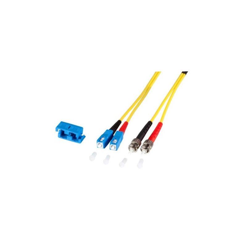 Cabo de fibra ótica duplex OS2 SC-ST 1m