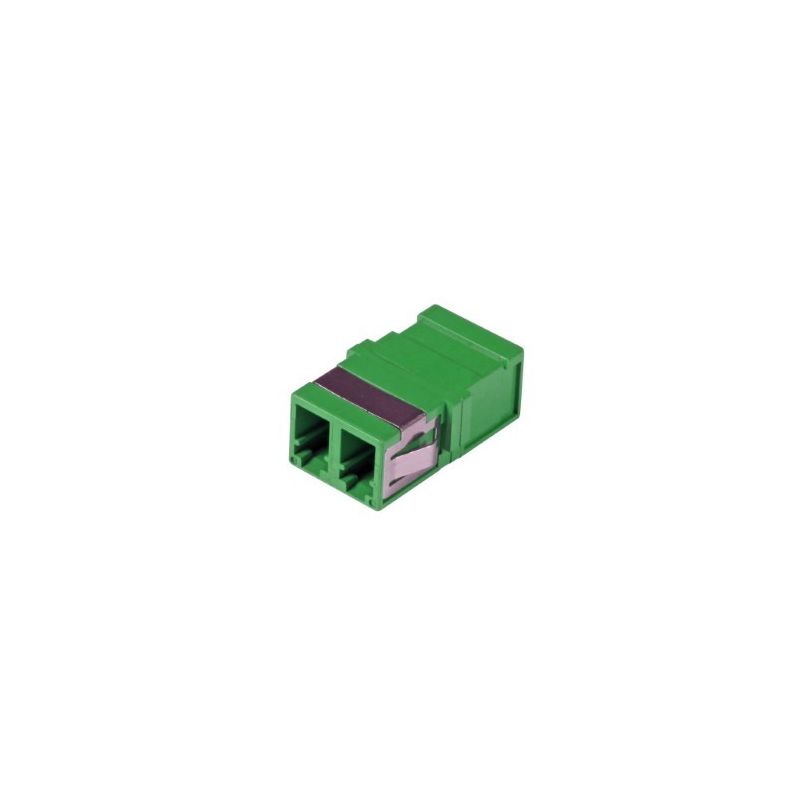 Acoplamento keystone monomodo duplex LC-LC verde