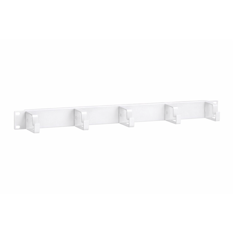 Suporte de cabo de metal de 19 polegadas, 1U - branco