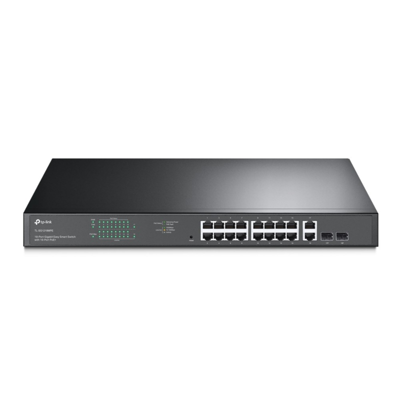 Switch inteligente PoE gerenciável TP-Link 1218 de 18 portas