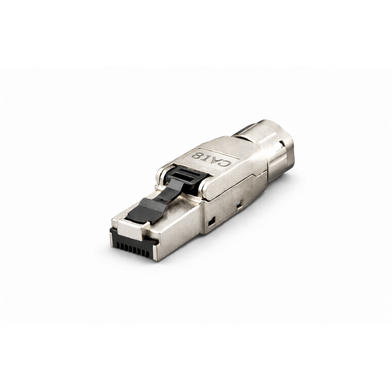 Conector DANICOM S/FTP CAT8 RJ45 sem ferramentas - para núcleo sólido