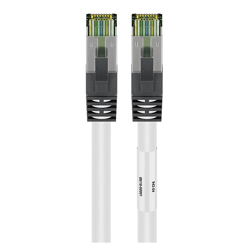 Cabo de rede Cat8 S/FTP (PIMF) de 5 m branco