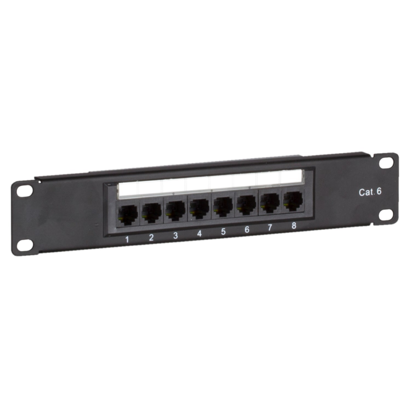 Painel de ligação UTP CAT6 de 10 polegadas - 8 portas