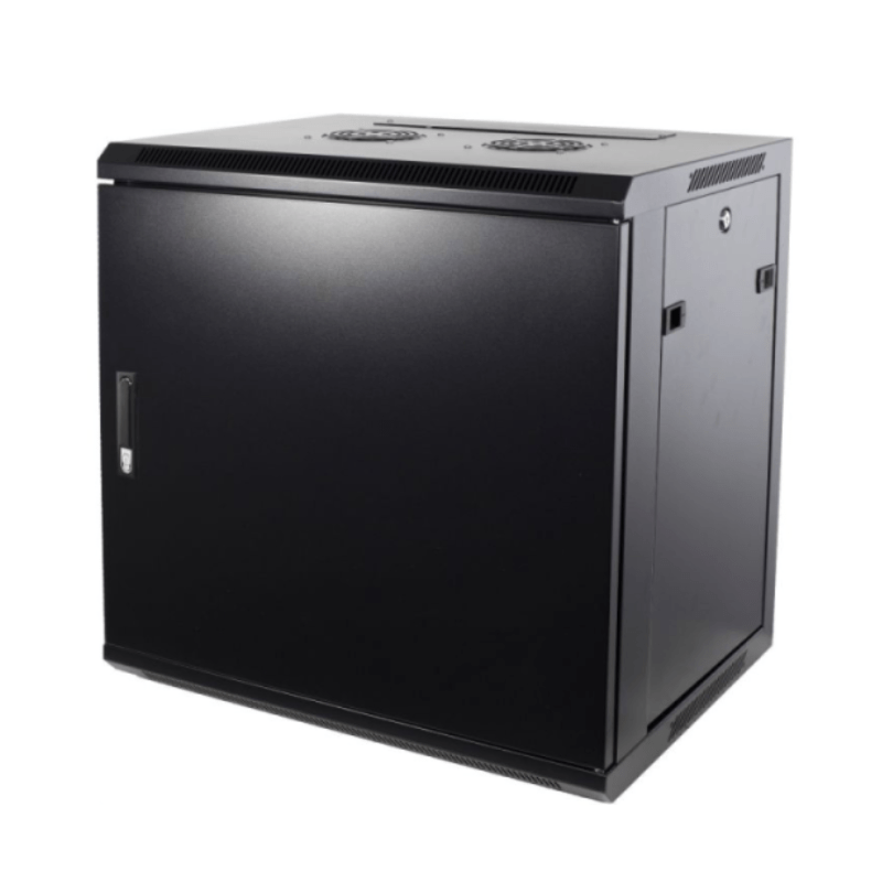 Armário de parede 9U com porta metálica 600x600x500mm (LxPxA)