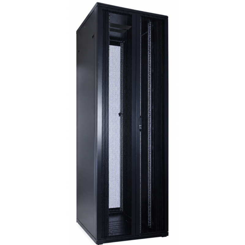 Armário para servidor 47U com portas dupla frontal e traseira perfuradas, 800x1200x2200mm (LxPxA)