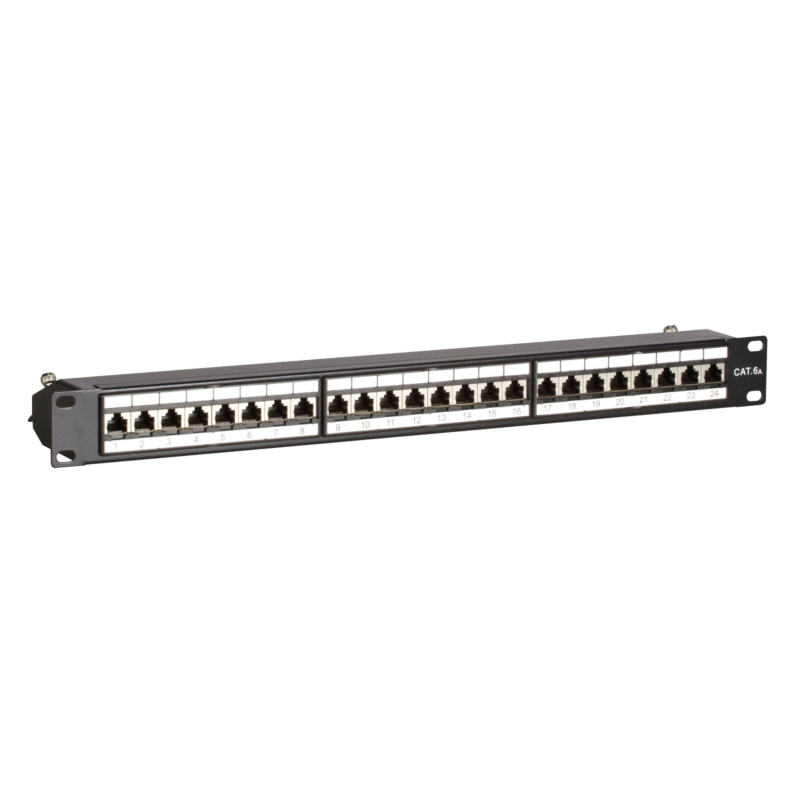 Painel de ligação CAT6a STP - 24 portas