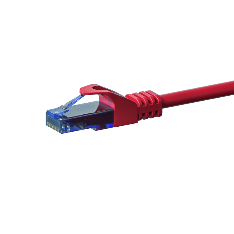 Cabo de rede UTP CAT6a de 2 m, vermelho - 100% cobre