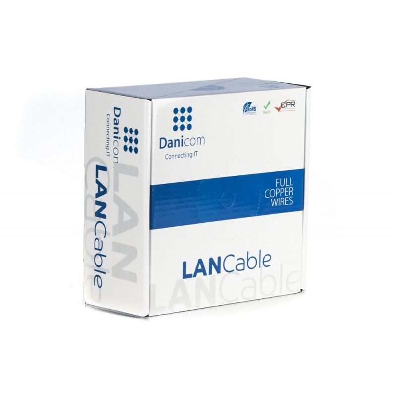 Cabo exterior DANICOM CAT5E UTP 305m em bobine rígida - PE (Fca)