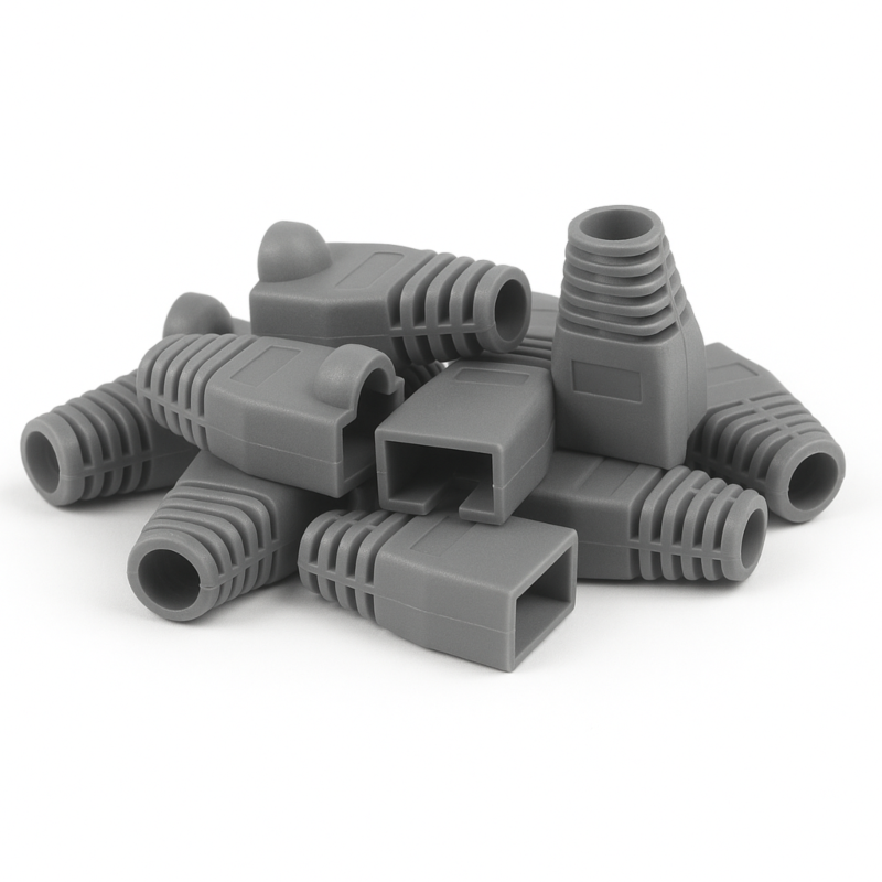 DANICOM protetor de cabo RJ45 cinza grande - 10 unidades