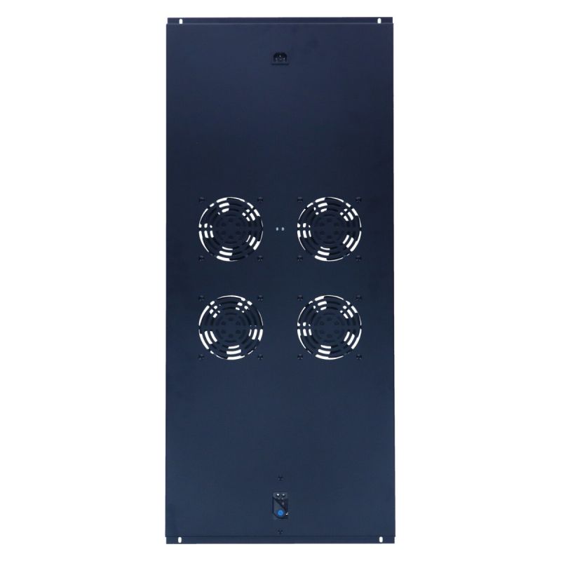 Kit de ventoinhas com 4 ventoinhas e termóstato, adequado para caixas de servidores com 1200 mm de profundidade.