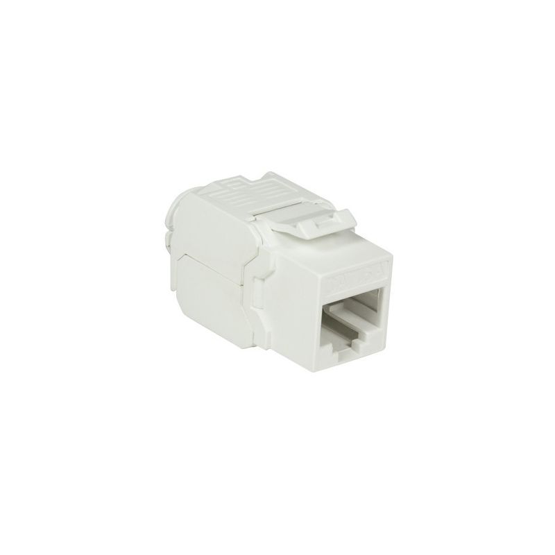 Conector Keystone UTP CAT6a - Sem ferramentas - Branco