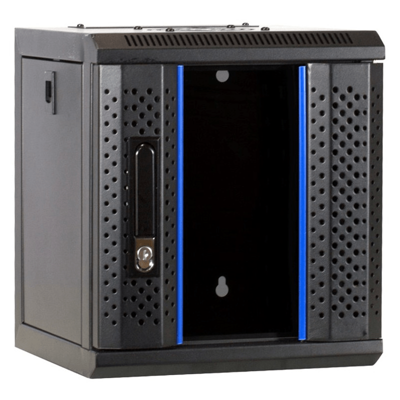 Armário para servidor 4U de 10 polegadas com porta de vidro, 312 x 310 x 264 mm (L x P x A)