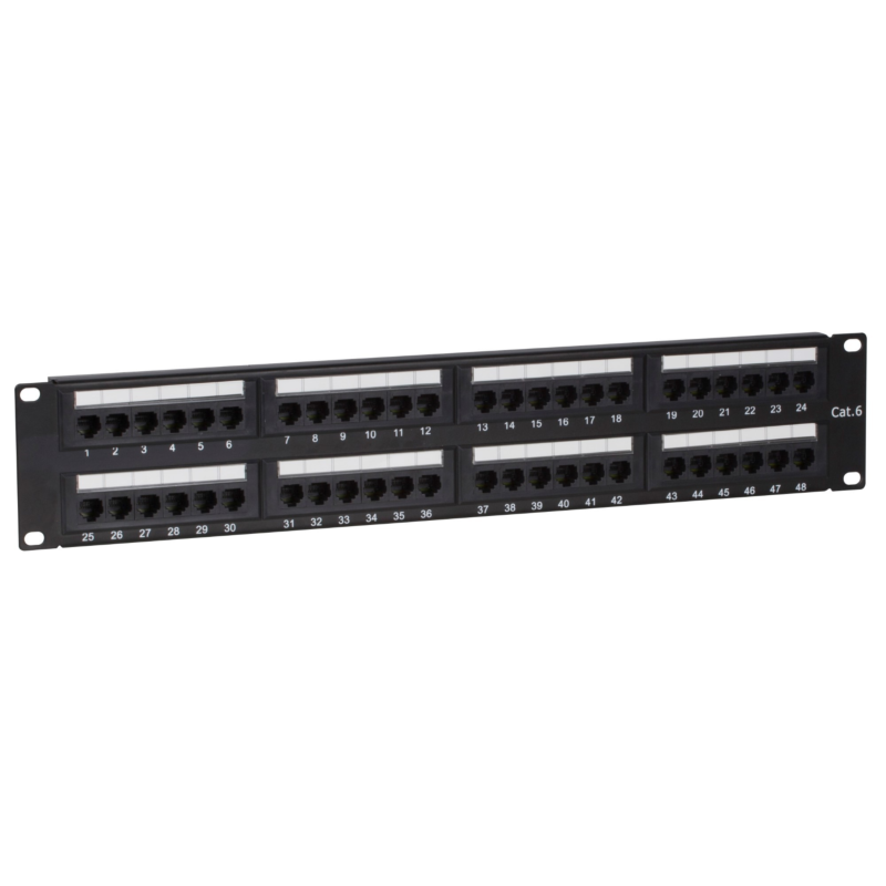 Painel de ligação CAT6 UTP - 48 portas