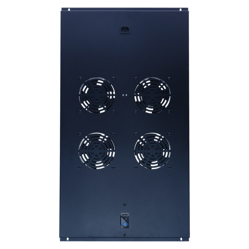 Pacote de ventiladores com 4 ventiladores e termostato adequado para armários de servidores verticais com profundidade de 1000 mm