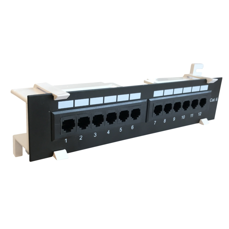 Painel de Ligação à Parede CAT6 UTP - 12 portas