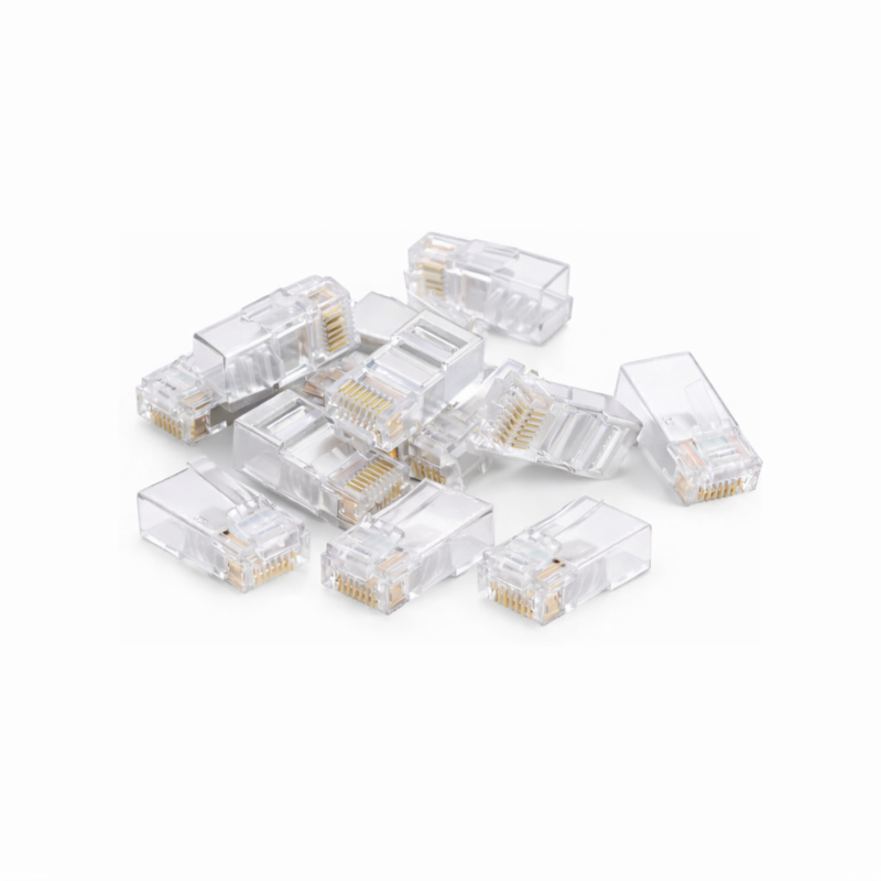 Conector DANICOM UTP CAT6 RJ45 Pass-through - Núcleo flexível - 10 peças