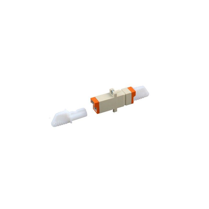 Acoplamento multimodo E2000-E2000 simplex bege