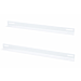 Conjunto de 2 perfis em L adequados para armários de parede com 600 mm de profundidade - branco
