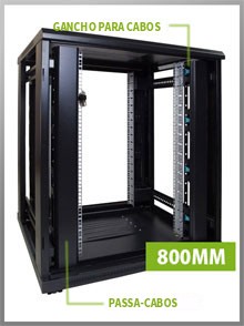 Armário para servidor com 800 mm de largura